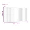 vidaXL Wall Headboard Grey 159.5x3x90 cm Solid Wood Pine