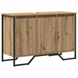 vidaXL Bathroom Sink Cabinet with Storage Artisan Oak 91 x 35 x 60 cm