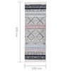 vidaXL Rug Pink and Aqua 100x300 cm Cotton