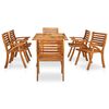 vidaXL 7 Piece Garden Dining Set 150x90 cm Solid Acacia Wood