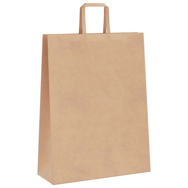 vidaXL Paper Bags 50 pcs with Handles Brown 32x12x42 cm