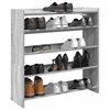 vidaXL Shoe Rack Grey Sonoma 80x25x81 cm Engineered Wood