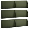 vidaXL Retaining Wall 6 pcs 80 x 12 x 50 cm Steel Olive Green