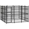 vidaXL Outdoor Dog Kennel Steel 8.29 m&sup2;