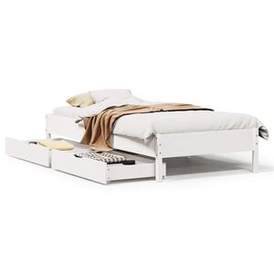 vidaXL Bed Frame without Mattress White 90x200 cm Solid Wood Pine