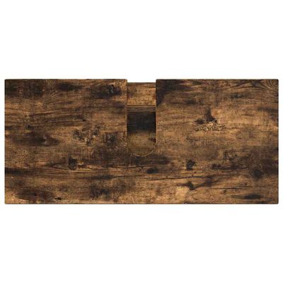 Long rustic brown dresser or console with two large drawers