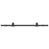 vidaXL Sliding Door Hardware Kit 152 cm Steel Black