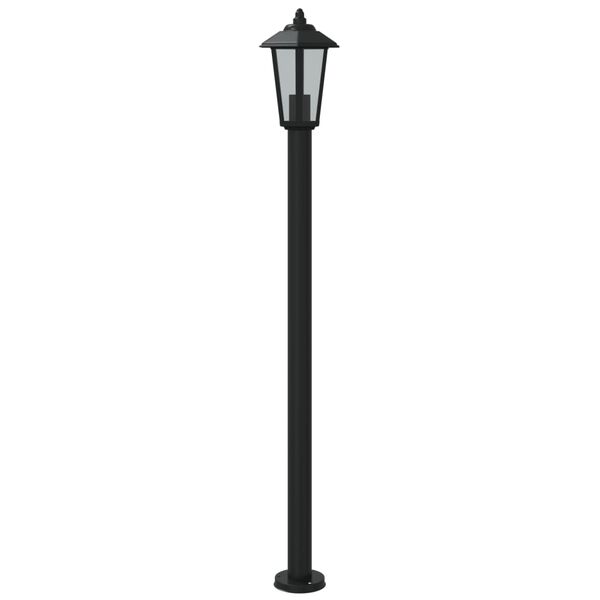 vidaXL Outdoor Floor Lamp Black 120 cm Stainless Steel