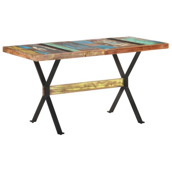 vidaXL Dining Table 140x70x76 cm Solid Reclaimed Wood