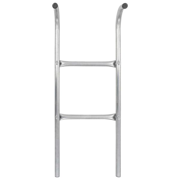 vidaXL 2-Step Trampoline Ladder Steel Silver 102.6 cm