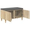 vidaXL Hall Bench with Cushion with Storage Sonoma Oak 80 x 38 x 46 cm