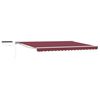 vidaXL Electric Retractable Awning Burgundy and White 4.5 x 3 m
