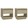 vidaXL Bedside Cabinets 2 pcs Sonoma Oak 45x34x44 cm Engineered Wood