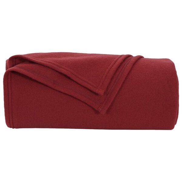 vidaXL Throw Blanket Bordeaux Red 170 x 130 cm Fleece