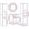 vidaXL Bathroom Furniture Set with Door 4 pcs Old Wood Engineered Wood