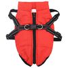 vidaXL Dog Coat with Harness Red S Fleece and Polyester