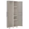 Keter Garden Multipurpose Storage Cabinet Wood Grain Cream Taupe 182cm