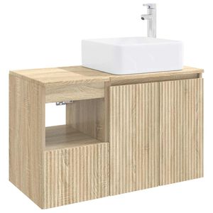 vidaXL Bathroom Cabinet Set 2 pcs Sonoma Oak 79.5 x 41 x 80 cm