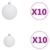 vidaXL Artificial Hinged Christmas Tree 300 LEDs & Ball Set 300 cm