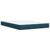 vidaXL Box Spring Bed with Mattress Blue 140x190 cm Velvet