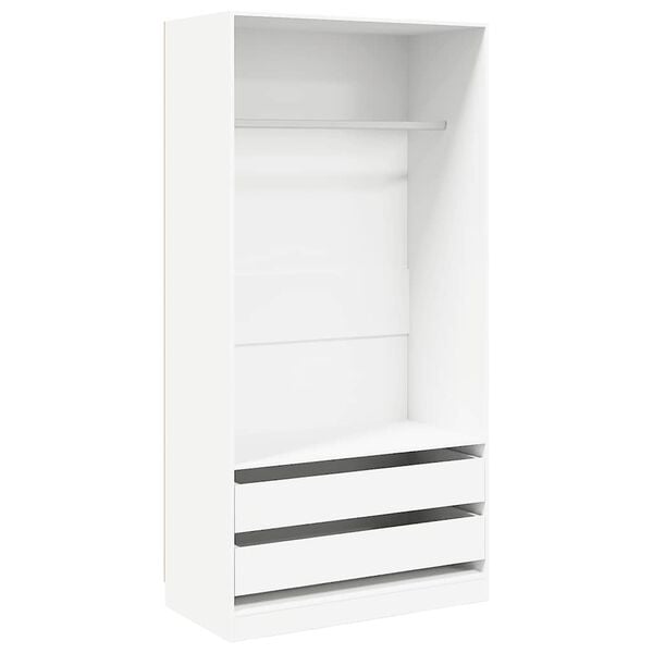 vidaXL Wardrobe White 100x50x200 cm Engineered Wood