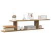 vidaXL Wall-Mounted TV Shelf Artisan Oak 125x18x23 cm Engineered Wood