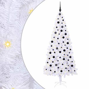 vidaXL Artificial Christmas Tree with Stand White 210 cm PVC and Steel