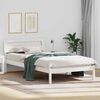 vidaXL Bed Frame with Headboard White 75 x 190 cm Solid Pine Wood