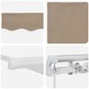 vidaXL Retractable Awning Manual Beige 3 x 2.5 m Fabric and Metal