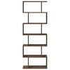 vidaXL Room Divider Bookcase 6-Tier Brown Oak 70x24x193 cm Engineered Wood