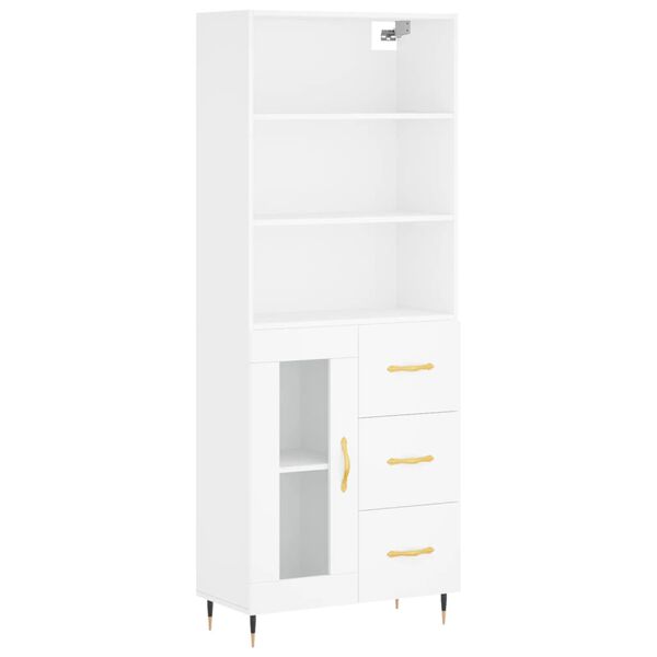 vidaXL Highboard White 69.5x34x180 cm Engineered Wood