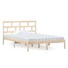 vidaXL Bed Frame without Mattress Solid Wood 140x200 cm (810017+814194)