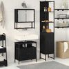 vidaXL Bathroom Furniture Set 3 pcs Black Oak Engineered Wood