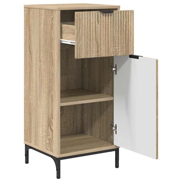 vidaXL Bathroom Cabinet with Drawer Sonoma Oak 39.5 x 36 x 88 cm