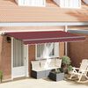 vidaXL Retractable Awning Burgundy 400 x 200 cm Fabric