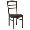 vidaXL Dining Chair 2 pcs Light Brown and Black Solid Rubber Wood