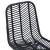 vidaXL Dining Chair 2 pcs Black 44 x 47 x 85 cm Rattan and Iron