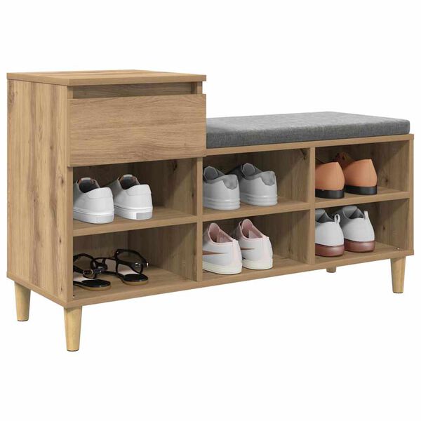 vidaXL Shoe Cabinet Artisan Oak 102 x 36 x 60 cm Engineered Wood