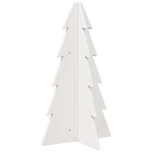 vidaXL Wooden Christmas Tree for Decoration White 69.5 cm