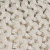 vidaXL Hand-Knitted Pouffe Cotton 50x35 cm White