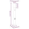 vidaXL Bollard Light with Sensor&Outlet 80 cm Stainless Steel IP44