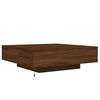 vidaXL Coffee Table with LED Lights Brown Oak 100x100x31 cm