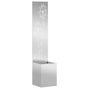 vidaXL Garden Privacy Screen Silver 32 x 32 x 150 cm Galvanised steel
