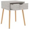 vidaXL Bedside Cabinet Concrete Grey 40x40x56 cm Engineered Wood