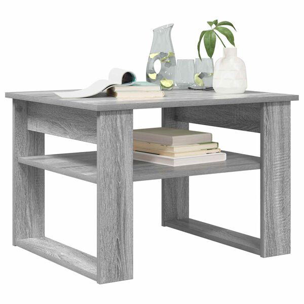 vidaXL Coffee Table Grey Sonoma 64 x 54 x 44 cm Engineered Wood