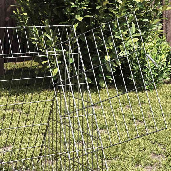 vidaXL Rabbit Cage Silver 430 x 55 x 55 cm Galvanised Steel