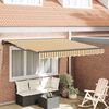 vidaXL Retractable Awning Manual Yellow and Grey 300 x 250 cm