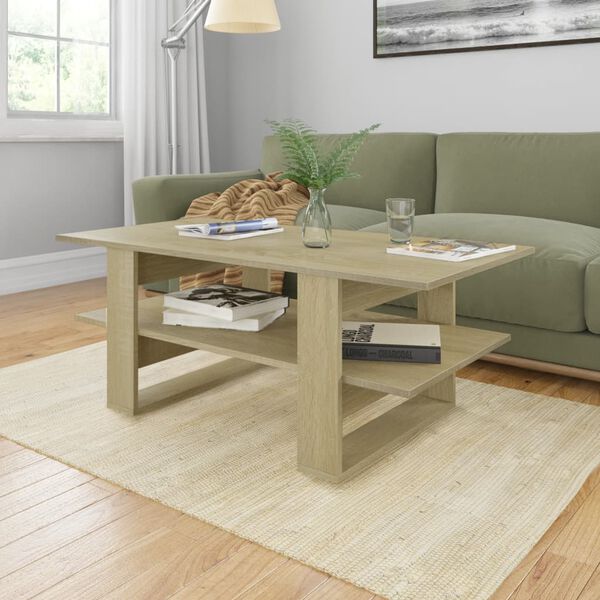 vidaXL Coffee Table Sonoma Oak 110x55x42 cm Engineered Wood
