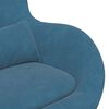 vidaXL Egg Chair with Footstool Blue 63 x 73 x 90 cm Velvet