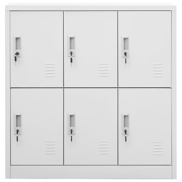 vidaXL Locker Cabinets 5 pcs Light Grey 90x45x92.5 cm Steel